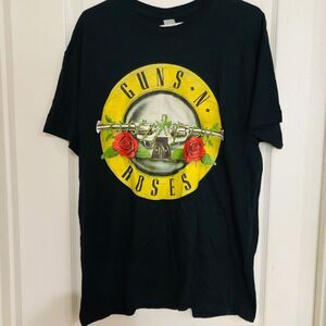 Vintage Gun N' Roses Men's‎ T-Shirt Short Sleeve Crew Neck Black Size Large NEW